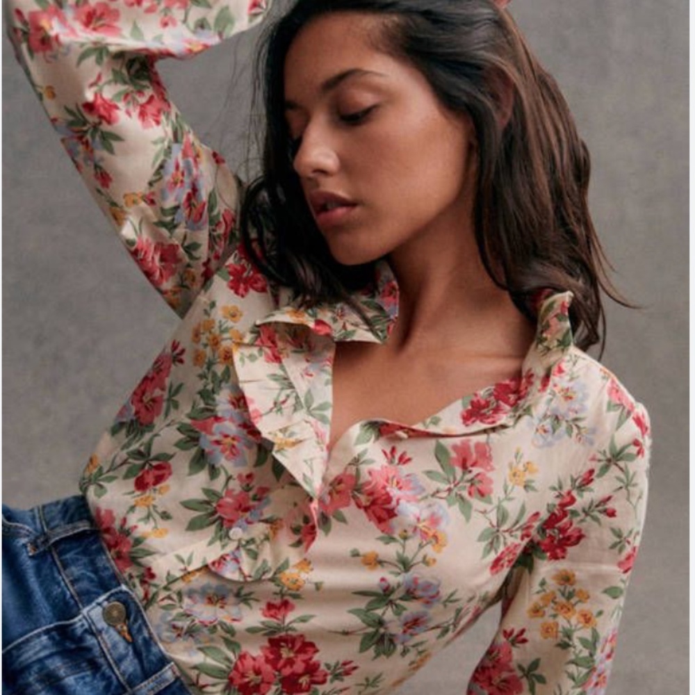 Sezane Chlo Spring Flowers Blouse